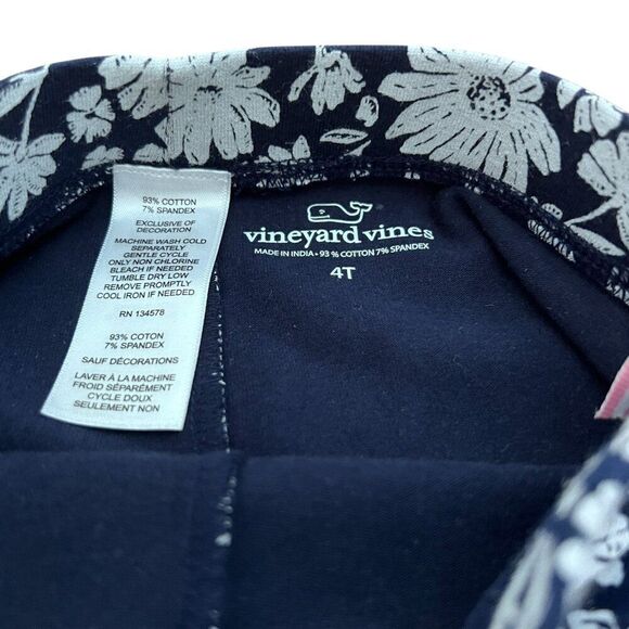 NWT! Girls Vineyard Vines Ivy Floral Everyday Leggings Size 4T - Picture 3 of 5